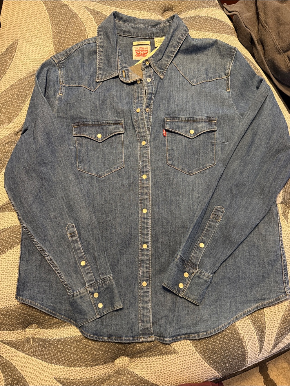 Levi's Blue Denim Western Button-Up Shirt - Women's